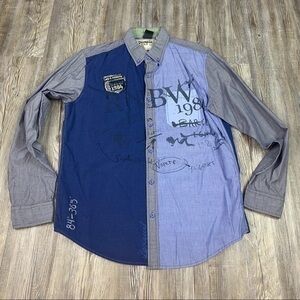 Desigual Blue 1984 Long Sleeve Button Down Shirt